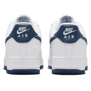 Side view of Nike Air Force 1 '07 men’s shoes in white leather