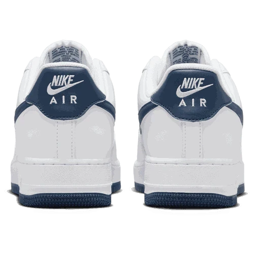 Side view of Nike Air Force 1 '07 men’s shoes in white leather