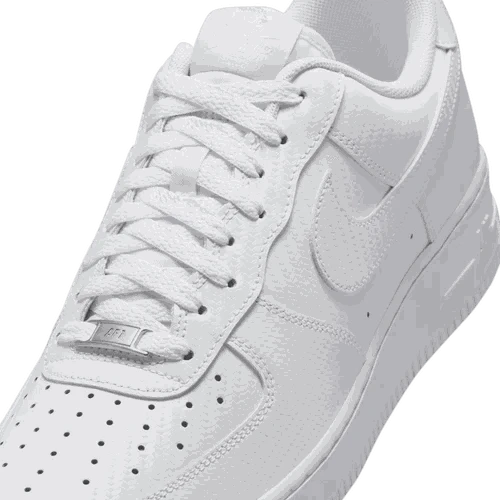 Men’s Nike Air Force 1 ’07 all white side view