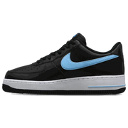 Side view of Nike Air Force 1 '07 men’s shoes in white leather