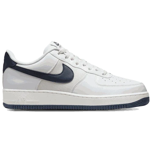 Side view of Nike Air Force 1 '07 men’s shoes in white leather