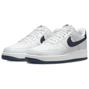 Side view of Nike Air Force 1 '07 men’s shoes in white leather