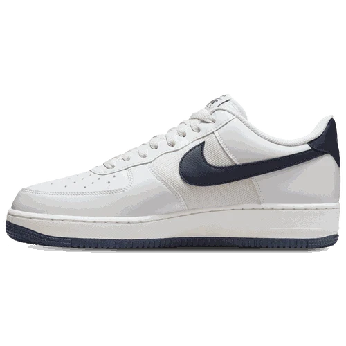 Side view of Nike Air Force 1 '07 men’s shoes in white leather