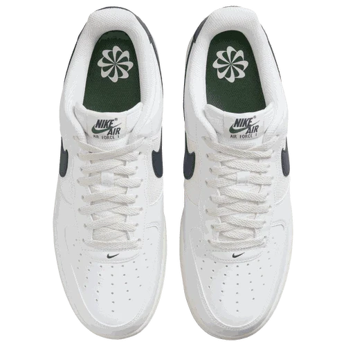 Side view of Nike Air Force 1 '07 men’s shoes in white leather