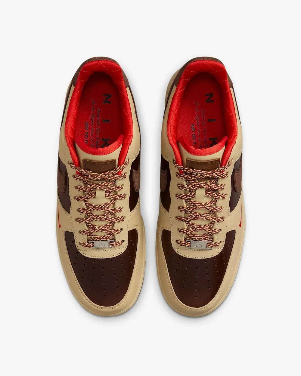 Side view of Nike Air Force 1 Cacao Wow Light British Tan men’s shoes