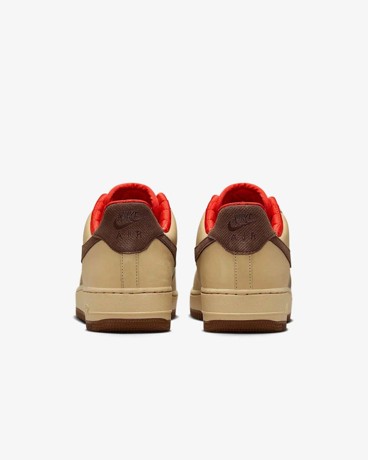 Side view of Nike Air Force 1 Cacao Wow Light British Tan men’s shoes